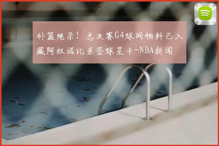 补篮绝杀!总决赛G4球网物料已入藏阿奴诺比亲签球星卡-NBA新闻